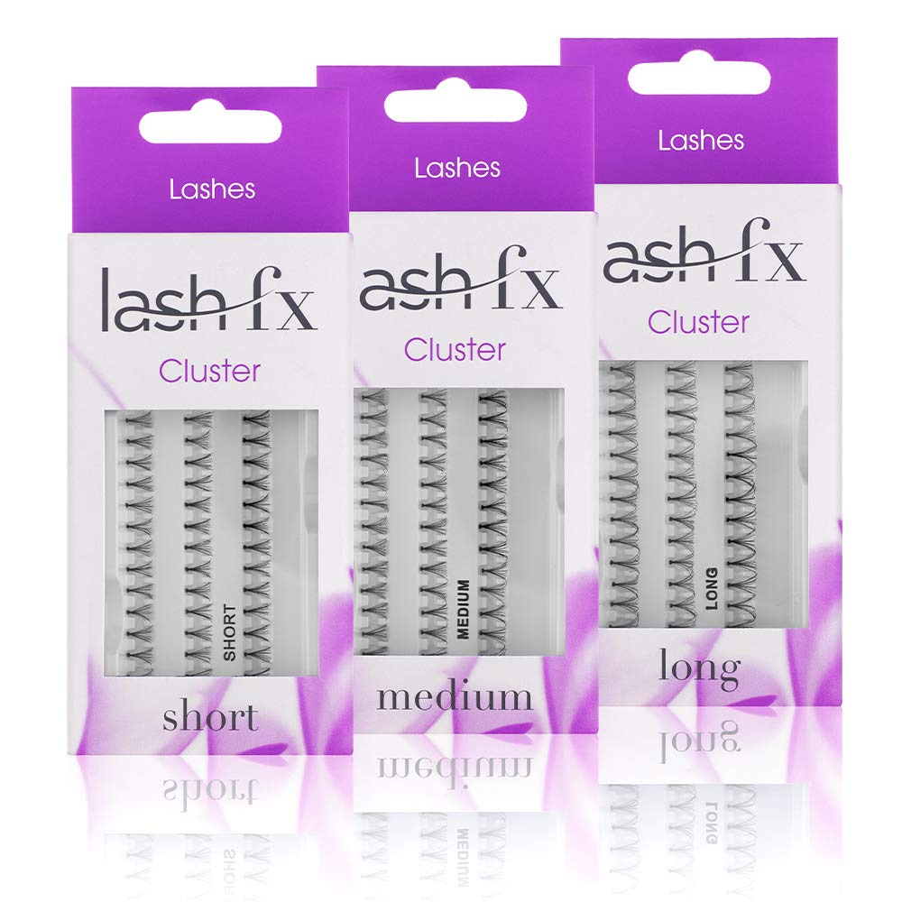Lash FX Long Silky Mink Cluster Lashes, Cruelty-Free, Black