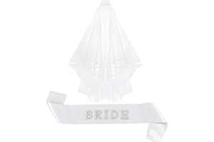 Exacoo Wedding Veil with Comb Pearls and Rhinestones Bride Sash Bachelorette Party Favors Bridal Shower Gifts for Bride White Veils for Women Wedding Engagement Party Favors Elegant