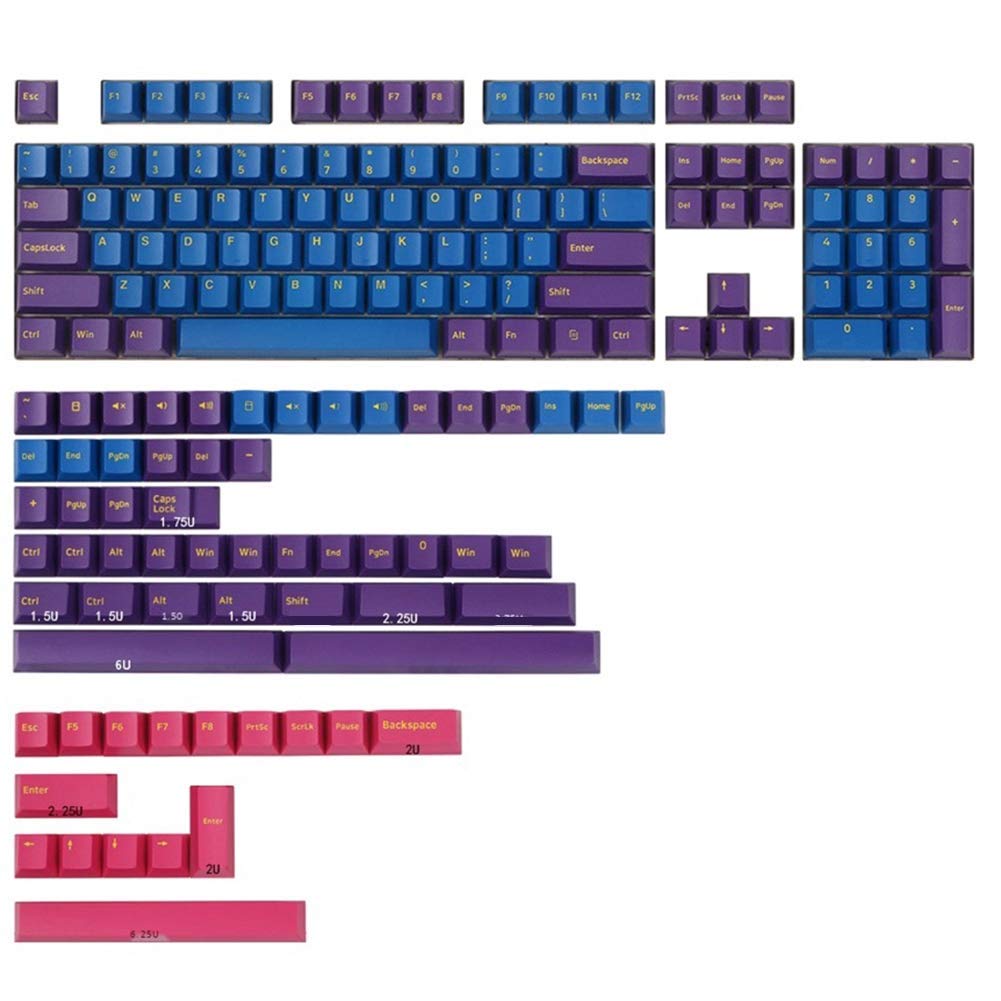 Suitable for Original High 2-Color Molding Red Samurai Night Running Olivia 2-Color PBT Keycap Purpl