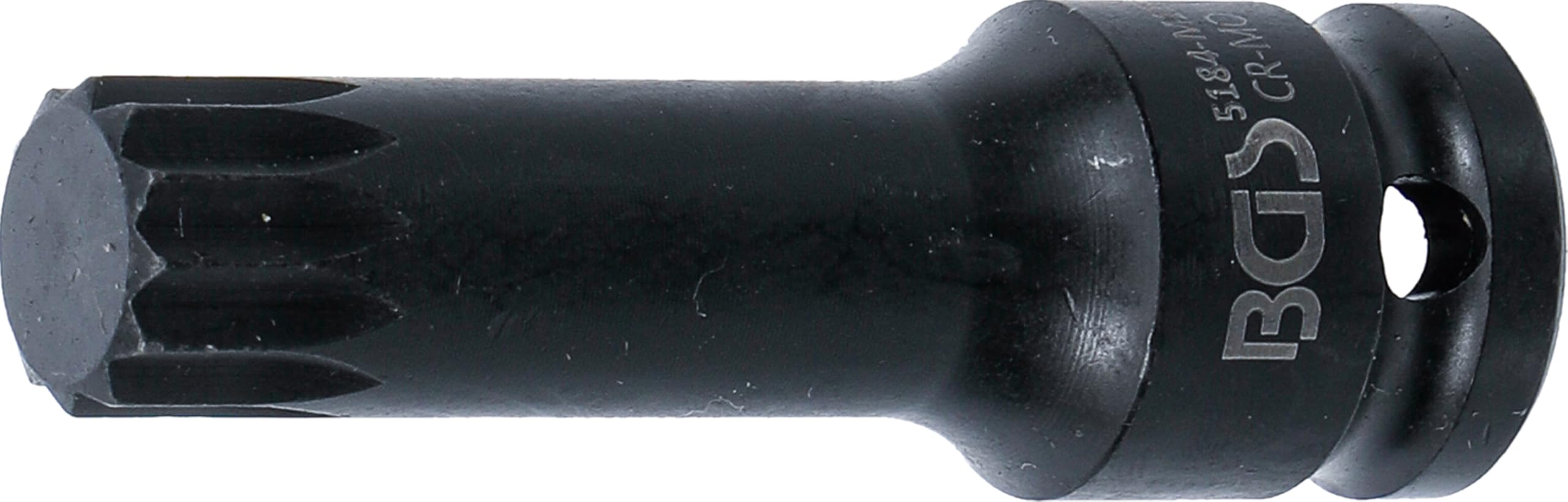 BGS 5184-M18 | Impact Bit Socket | length 78 mm | 12.5 mm (1/2") Drive | Spline (for XZN) | M18