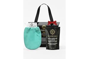 Moroccan Hammam Exfoliation Kit – Kessa Exfoliating Glove & Moroccan Black Soap – Deep Dead Skin Remover Body Scrub Mitt – Tr
