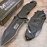 Mtech Rescue Modified Tanto Black Spring Assisted Open Tactical Pocket Knife