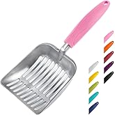 WePet Cat Litter Scoop, Aluminum Alloy Sifter, Kitty Metal Scooper, Deep Shovel, Long Handle, Poop Sifting, Kitten Pooper Lif