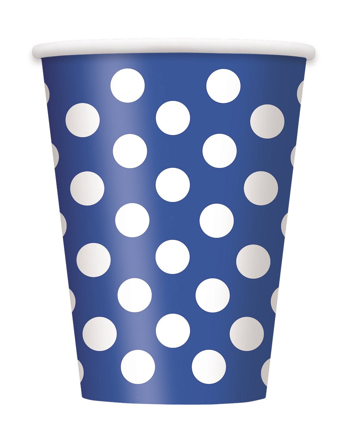 Unique Party 37506 - 12oz Royal Blue Polka Dot Paper Cups, Pack of 6