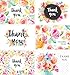 Thank You Cards Floral Set | 36 Flower Thank You Notes with Kraft Envelopes | Blank Inside | Perfect for Baby Showers, Weddings, Bridal Showers, Women, and Business | By Angie Makes