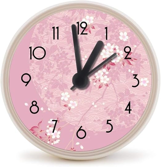 Amazon Co Jp Bathroom Clock Mini Clock Suction Cup Moon Cherry Blossom Shower Clock Bath Clock Wall Clock Bathroom Clock Wall Clock Waterproof Clock For Kitchen Stylish Baby Room Interior Home Kitchen