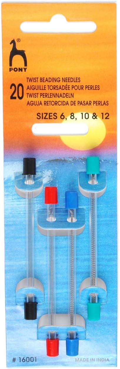 Pony Twist Beading Needles: Assorted Sizes, Multi-Colour, Large
