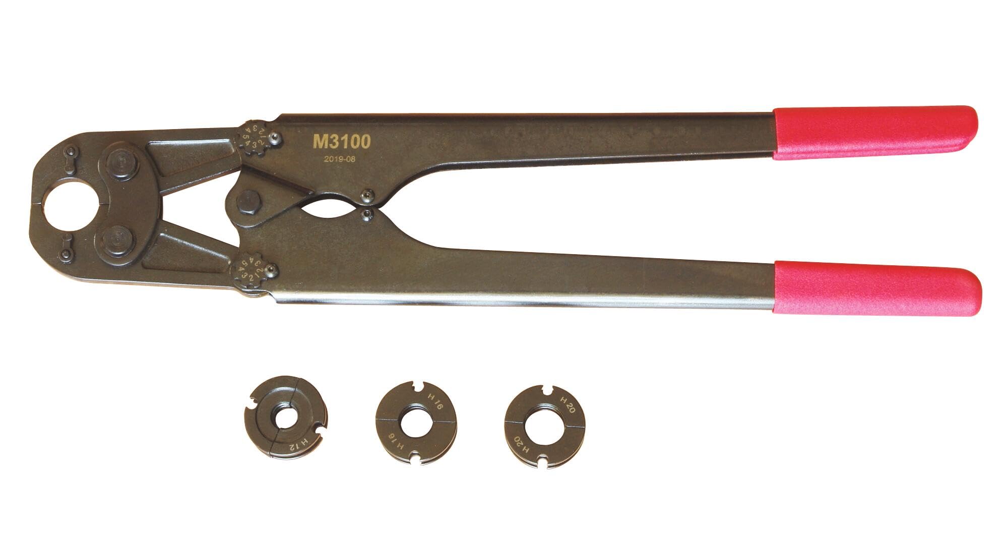 SOMATHERM FOR YOU, ECO Crimping Tool Set for PER and Multilayer Fittings Ø12-20 mm - Includes 1 Plier, 3 Jaws, Wrench and Instructions and Carry Case