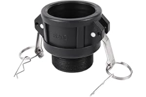 FOGWOWO Polypropylene Cam and Groove Hose Fitting,Standard Type B Camlock Fittings,Female Camlock Coupler with Male NPT 2" Threads