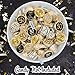 Black and Gold 50th Birthday Party Favor Chocolate Kisses Candy Stickers - 180 Labels