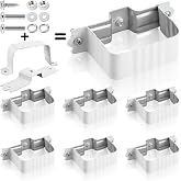 Hicarer 6 Pack 2x3 Gutter Downspout Straps, Aluminum Wall Mount Brackets | Fit Standard 2x3 Downspouts, Gutter Holder, Gutter Straps Extension Adapter, Aluminum Wall Brackets for Repair, Wall Brackets