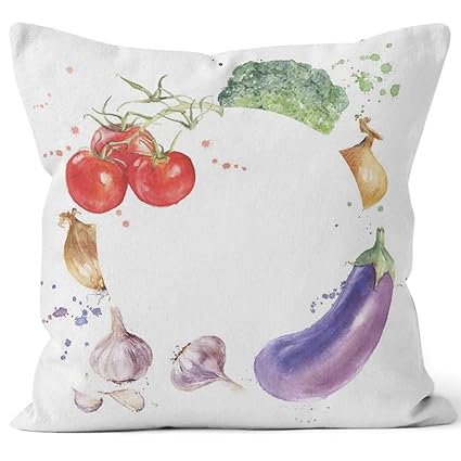Amazon Com Nine City Hand Drawn Vegetable Frame Aubergine Throw
