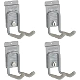StoreWALL Heavy Duty Universal Slatwall Double Hook with CamLok (Pack of 4)