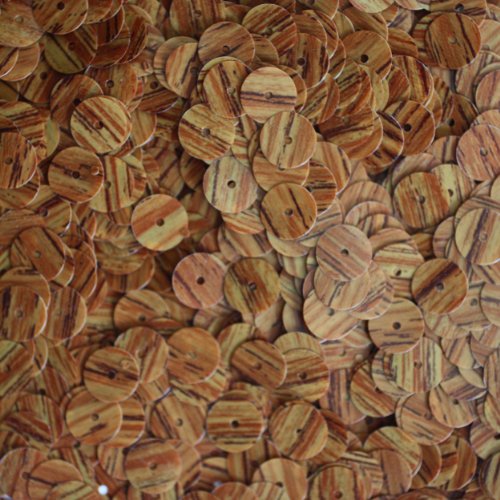 8mm Flat Round SEQUIN PAILLETTES ~ WOOD GRAIN * Deep PINE * Premium ~ Loose sequins for embroidery, bridal, applique, arts, crafts, and embellishment. Made in USA.