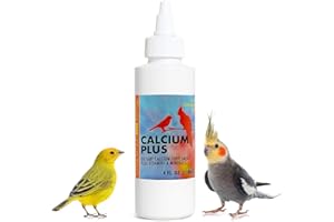 Morning Bird Calcium Plus Liquid for Birds – Bird Vitamins for Strong Eggshells, Healthy Bones, and Baby Bird to Support Growth, Breeding, and Wellness for All Birds 4 Fl Oz