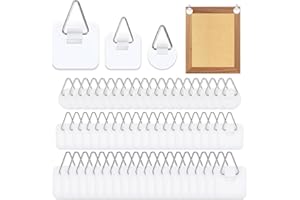 60pcs Plate Hangers for The Wall Sticky Hooks Self Adhesive Picture Hanger Invisible Foamboard Hanging Without Nails Home Art