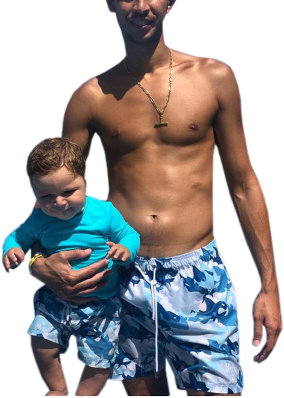 Family Matching Swimsuit Father and Son Floral Print Beachwear Swimwear Sets Daddy and Me Swimming Pants