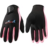 EXCEREY 1.5mm Five Finger Neoprene Diving Wetsuit Gloves for Swimming Diving Snorkeling Paddling Surfing Kayaking
