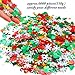 Aneco 150g/6000 Pieces Christmas Confetti Pentagram,Snowflake,Santa,Pine,Merry Christmas Alphabet,Sequin,Poinsettia Flowers,Gift,Bell,Angel,Snowman,Elk Table Confetti Bright Christmas Decoration Set¡­
