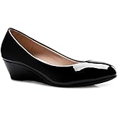 Olivia K Women's Close Round Toe Low Wedge Glitter Rhinestone Comfort