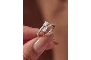 1pc White Gold Water Drop Zircon Rings For Women Dating Daily Wear Copper Ring Fine Jewelry Anniversary Birthday Gift
