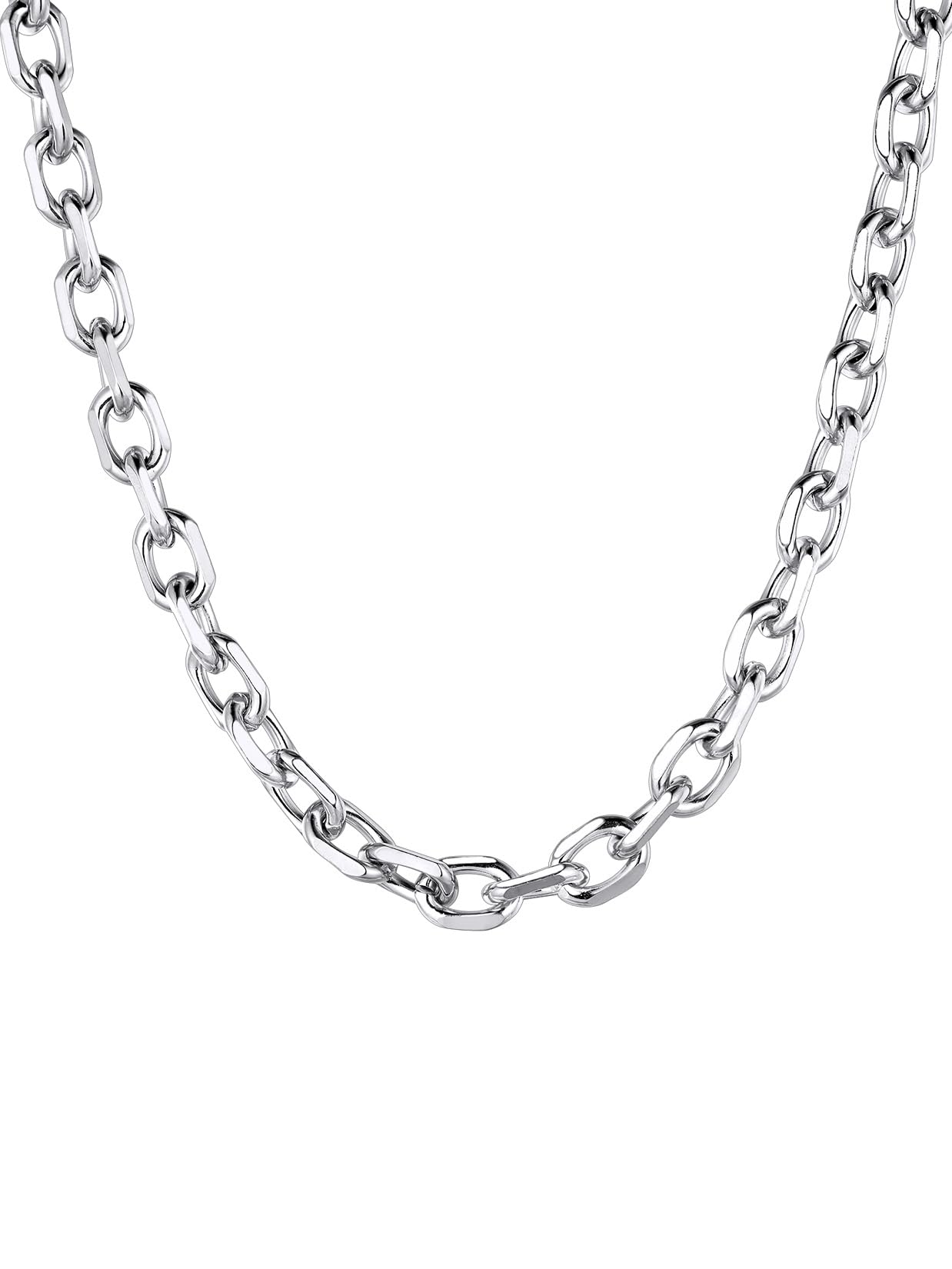 ChainsHouse Mens Thick Silver Chain Necklace Surgical Steel Necklace Chain