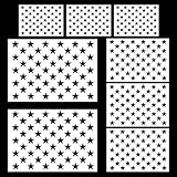 Petift 8 Pieces Star Stencil Template 50 Stars American Flag Template for DIY Making American Flags and Painting on Wood, Fabric, Paper, Glass and Wall Art, 2 Large, 3 Medium and 3 Small
