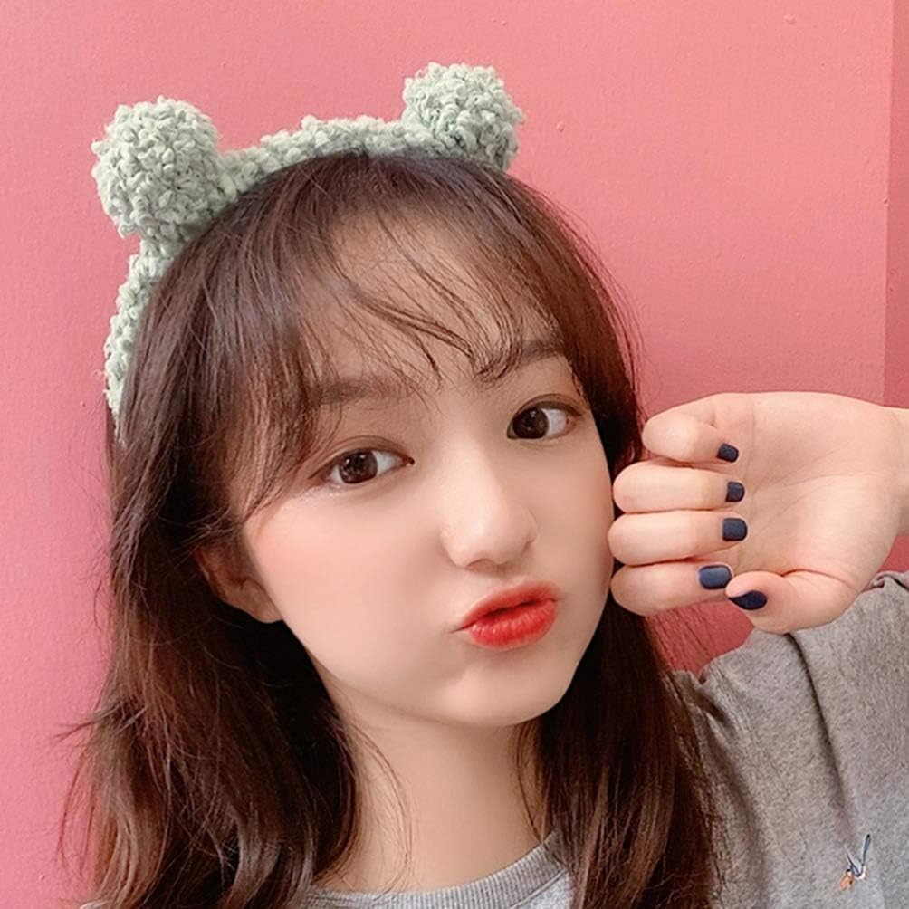 NUOBESTY 3pcs Bear Ears Headbands Cute Fluffy Hair Hoops Party Favor Headwear Makeup Headbands Costume Hair Accessories - Image 4