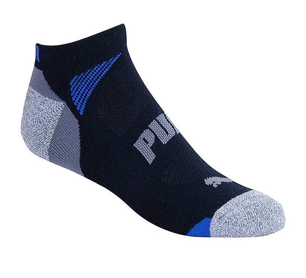 Puma Mens No show Sport Socks, Moisture Control, Arch Support (8 Pair
