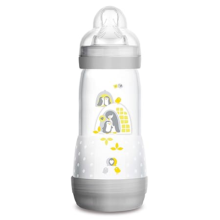 MAM Easy Start Anti-Colic Babyflasche (320 ml) – Babyflasche mit innovativem Bodenventil gegen Koliken – Baby Trinkflasche mi