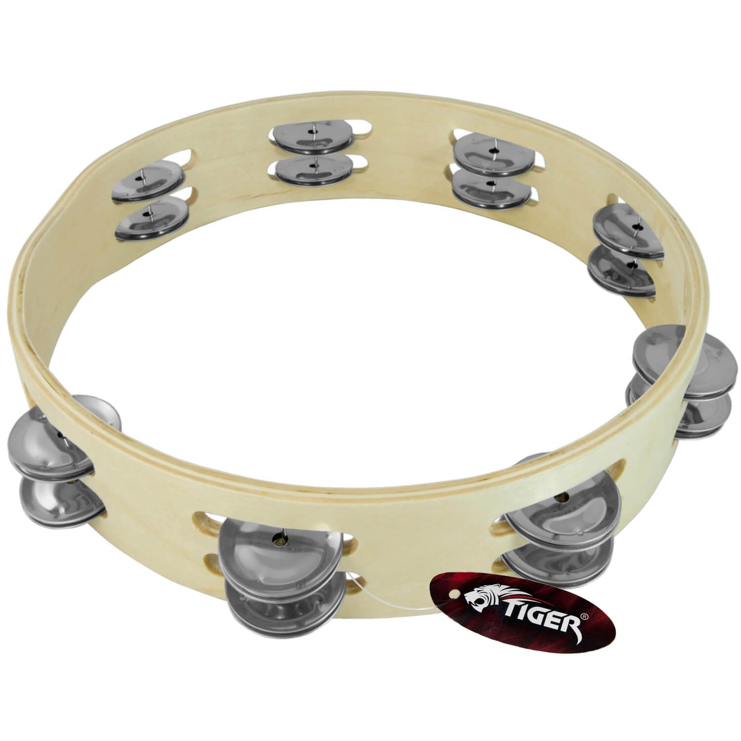 Tiger 10" Tambourine Headless Double Row