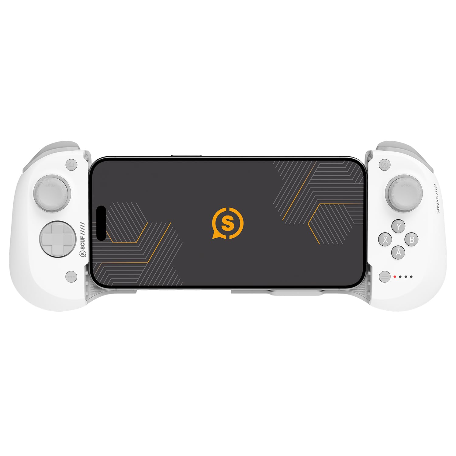 Scuf NOMAD Kabelloser iPhone Controller für Mobiles Gaming – Hintere Paddles – Anti-Drift-Thumbsticks – Bluetooth 5.0 Verbindung – PS Remote, Xbox Game Pass, Apple Arcade, Steam Link – Weiß