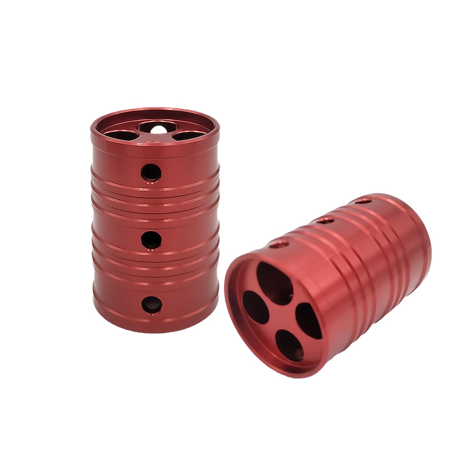 Photo 1 of 1 Pair Aluminum Round Pedal Extensions for Go-Kart & Kart Racer Essential Parts Accessories (Red)