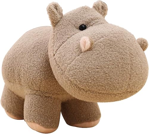 Amazon B Creatorカバのぬいぐるみかわいい赤ちゃんふわふわカバ人形ぬいぐるみのおもちゃ 大きな灰色のカバ 40cm ぬいぐるみ おもちゃ
