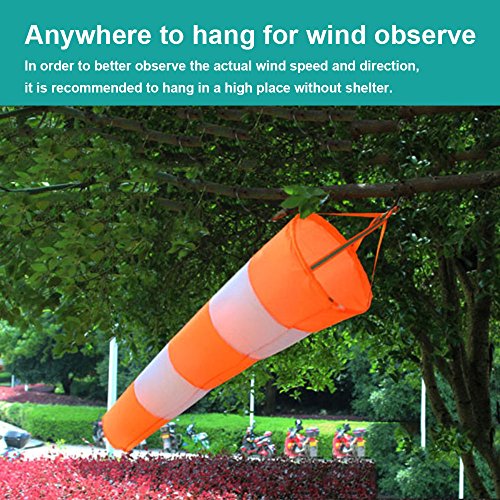 Carejoy Airport Windsock 30 inch Outdoor Wind Vane Measurement Sock Bag with Reflective Stripes - Thumbnail 4