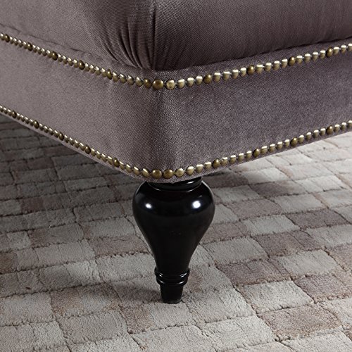 image for Divano Roma Furniture Modern and Elegant Kid's Velvet Chaise Lounge fo