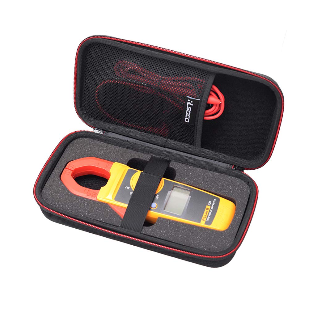 RLSOCO Hard Case for Fluke 302+/323/324/325 Clamp Multimeter AC-DC TRMS/KAIWEETS Digital Clamp Meter HT206B / HT206D with Protective Foam & YKK Zipper Scratch Protection,Water-Resistant (Case Only)