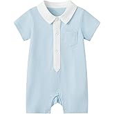 pureborn Baby Boys Girls Nautical Romper One-Piece Beach Outfit Summer Clothes 0-24 Months