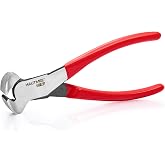 HAUTMEC 7 Inch Nail Puller Pliers Tool, CR-Ni Steel End Cutting Pliers with Non-Slip Grip, Nail Remover Tool with Polished Finish, End Cutting Nippers Tool for Pulling Nails and Wires HT0158-CP