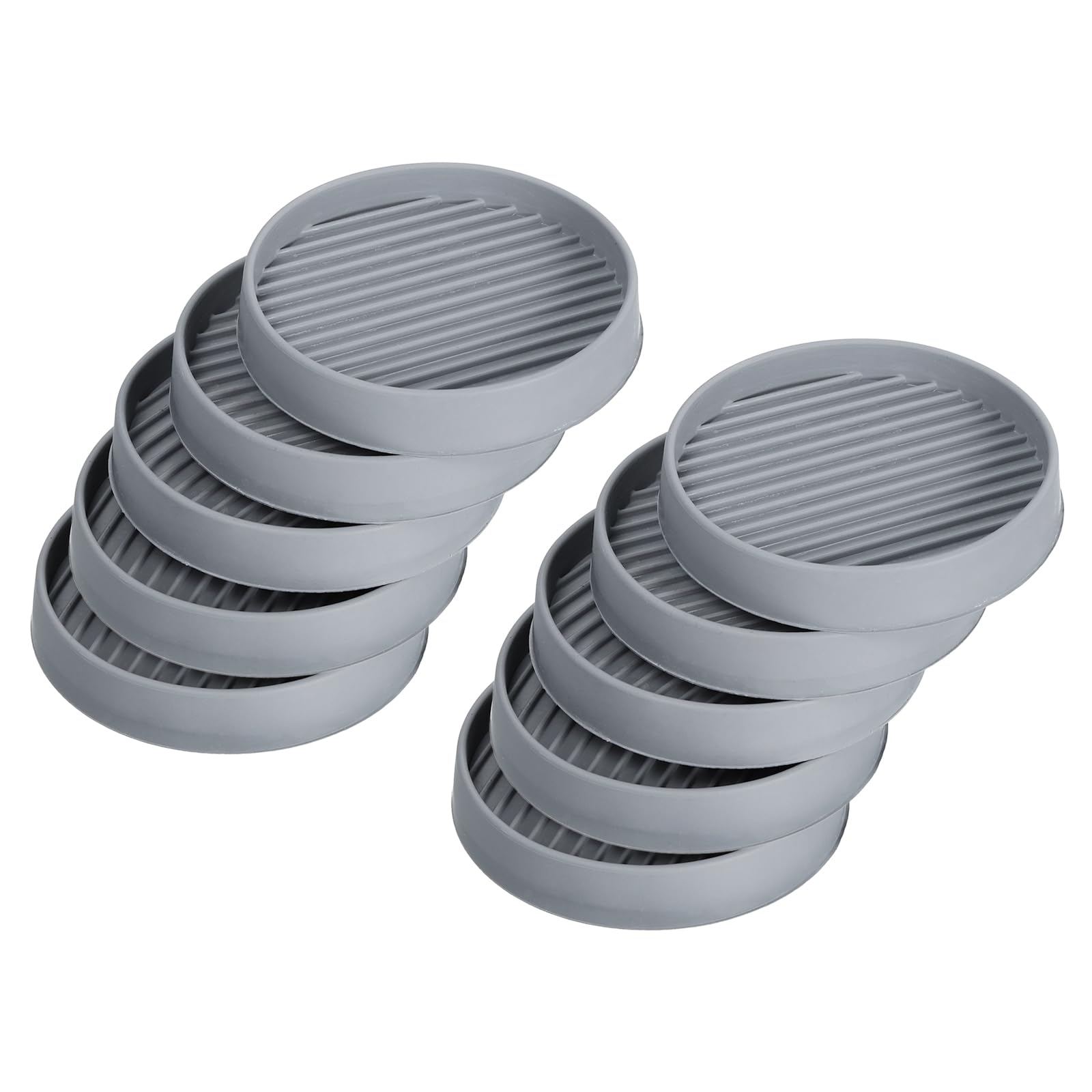 uxcell Chair Leg Floor Protectors,10Pcs 3" - Rubber Round Non-Slip Furniture Pads, Anti-Slip Furniture Pads for Hardwood Floors, Couch, Bed Stopper (Gray)