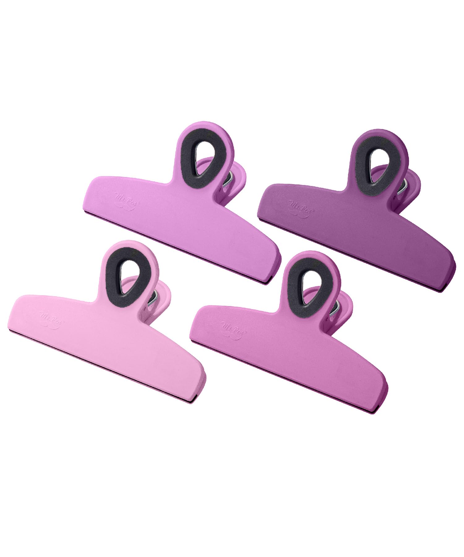 Photo 1 of Mr. Pen- Magnetic Bag Clips, 4 Pack, 5 Inches Wide, Pink Shades, Heavy Duty, Clips for Food Packages, Chip Bag Clip for Fridge