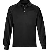 MOHEEN Men's Pique Polo Shirts Dry Fit Long Sleeve Golf Shirt M-6XL
