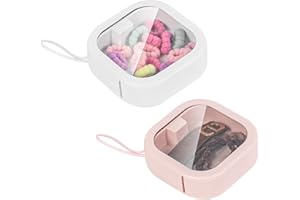 CHFORY Hair Tie Organizer, Small Portable Hair Accessories Storage Can Be Stackable Or Hung On The Wall, Small Items Holder Hair Tie Organizer for Jewelry Hair Stuff Hair Clip Hair Tie Cotton Swab Desktop