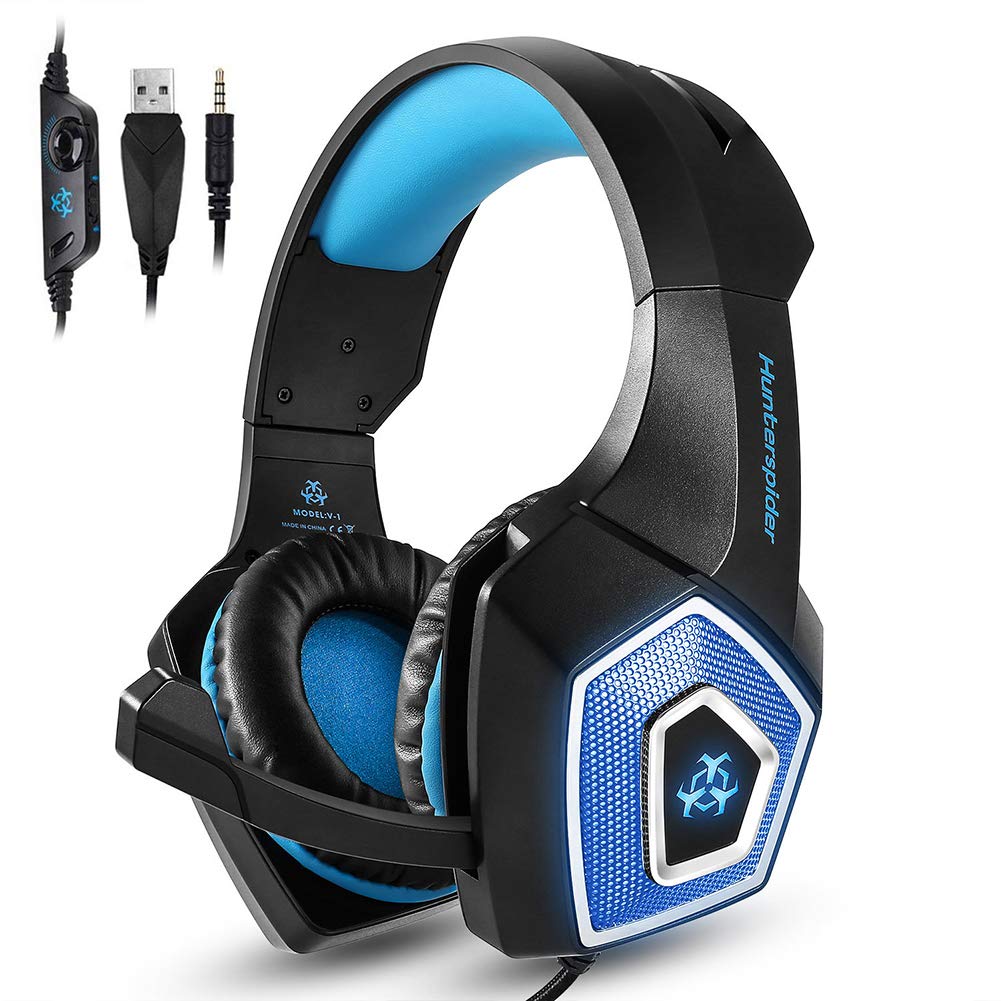 人気定番 V1 Dulawei3 7色 B07q65bnbc ブルー 0f1sffxe7862umveyli ブルー Ps4用 One Xbox マイク付き音楽イヤホン イヤホン ノイズキャンセリング ヘッドホン ゲーム用ヘッドセット オーバーイヤー ライトステレオ イヤホンヘッドホン Quickqatar Com