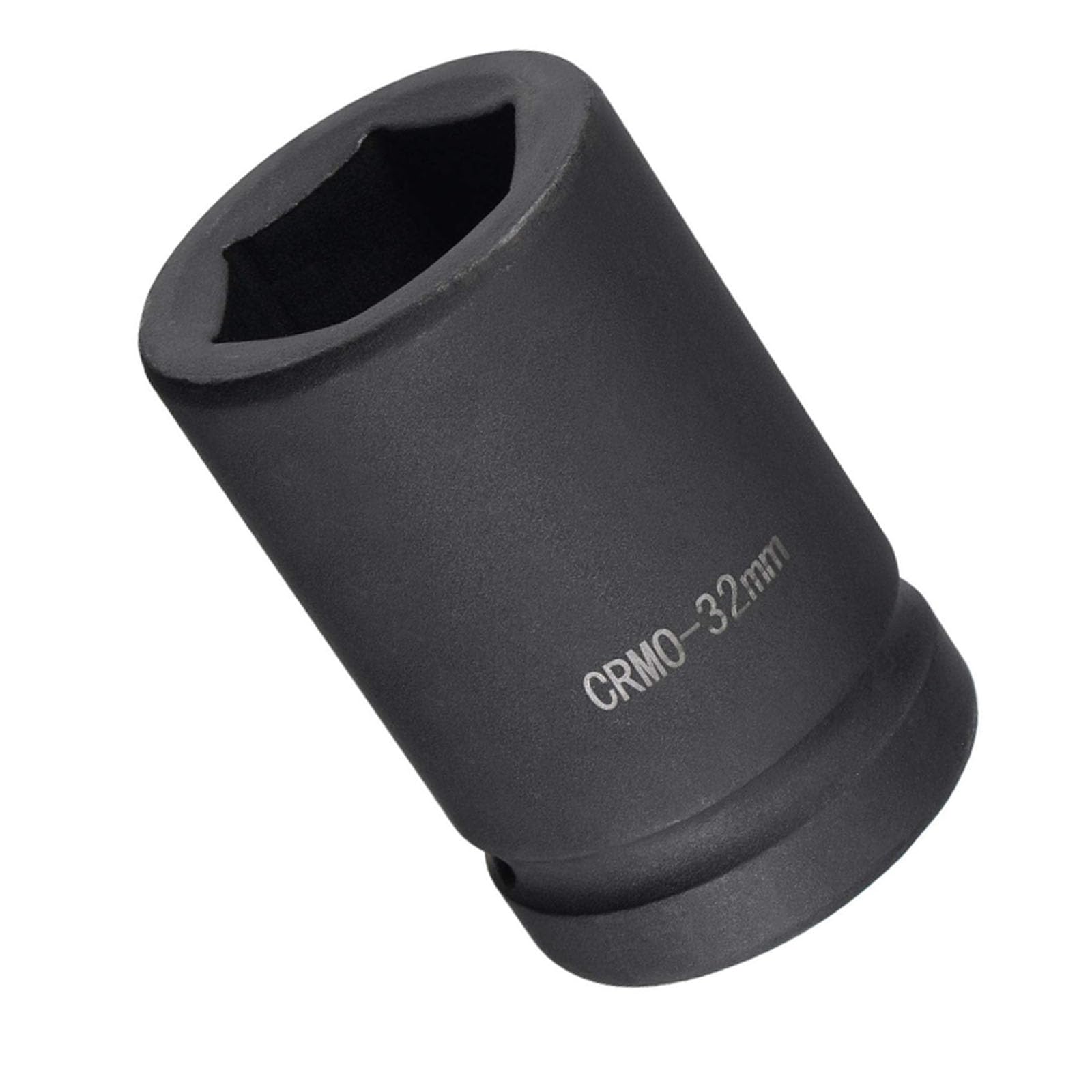 TOP-VIGOR 1 Inch Drive by 32mm 6-Point Impact Socket, Durable Reliable CR-MO 80mm Length, Standard Metric Sizes for Home Car Repair