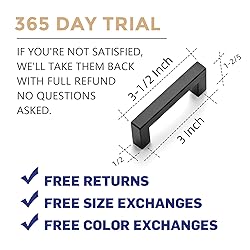 Ravinte 10 Pack Square Bar Kitchen Cabinet Handles