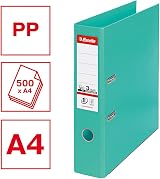 Esselte A4 Lever Arch File Light Green 72mm Spine view 2