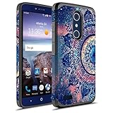 ZTE Zmax Pro Case, ZTE Blade X Max Case, Rosebono Hybrid Dual Layer Shockproof Hard Cover Graphic Fashion Cute Colorful Silicone Skin for Case ZTE Z981/Z983 - Mandala