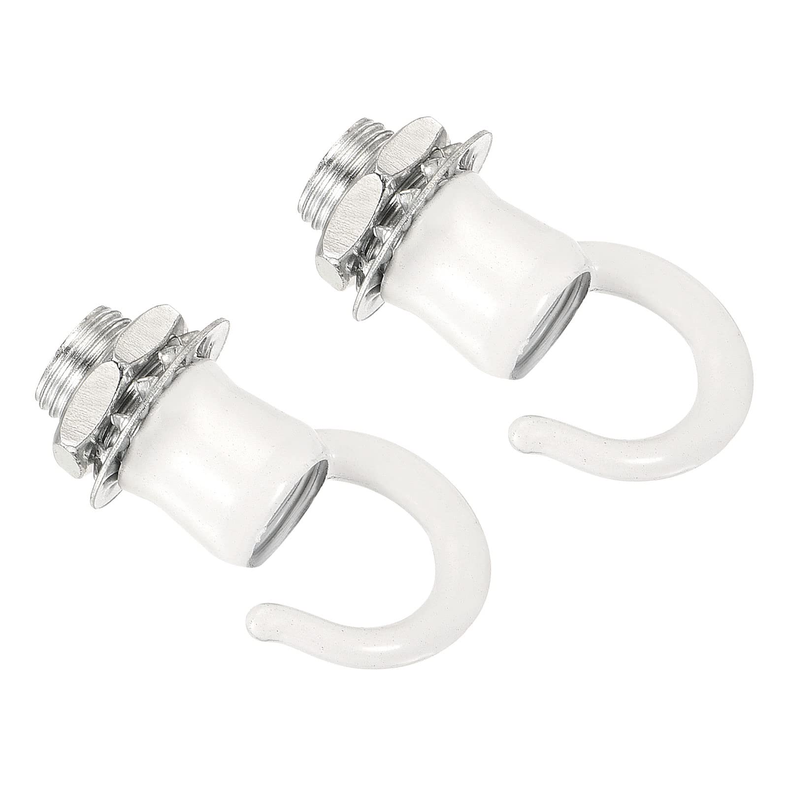 YOKIVE 2 Pcs Alloy Ceiling Hook, Pendants Fixtures Hangers | Hanging Chandelier Light Lanterns, Great for Kitchen, Home (White, 0.87x1.1-Inch)
