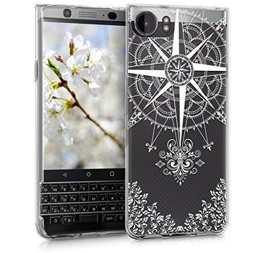 kwmobile TPU Silicone Case for BlackBerry KEYone (Key1) - Crystal Clear Smartphone Back Case Protective Cover - White Transparent
